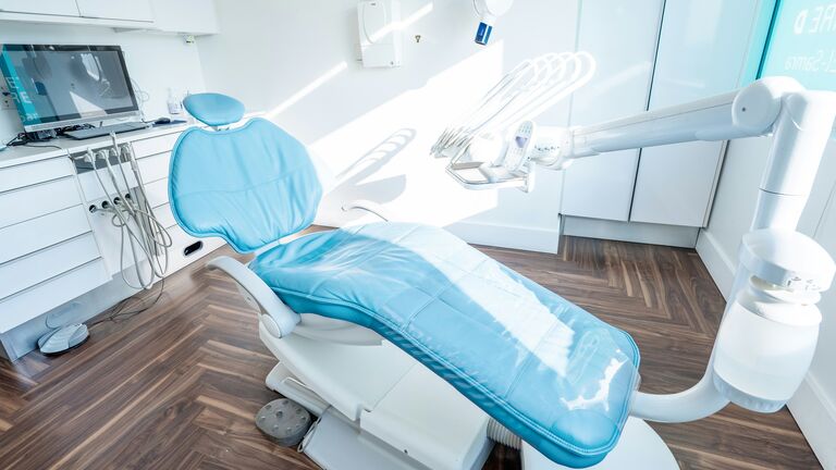 Dental chair in clinic